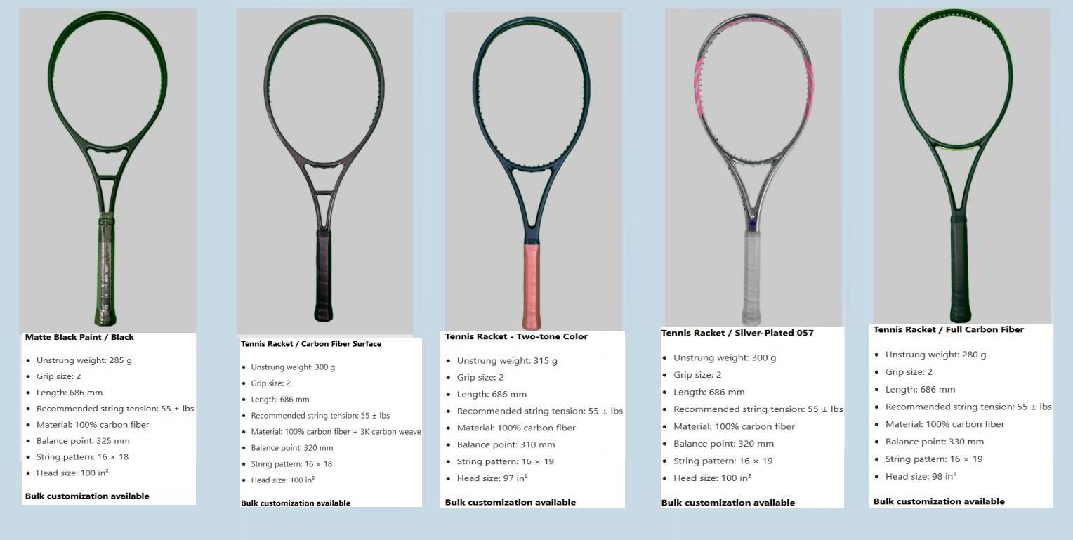 Wholesale Tennis Rackets, Bulk Order & Custom Logo Available - 图片 1